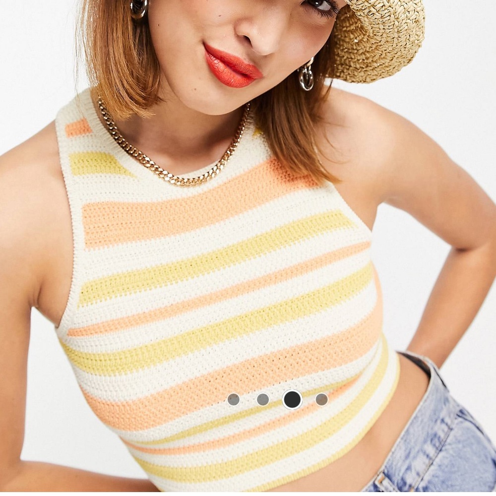 Brand new Weekday crochet crop top